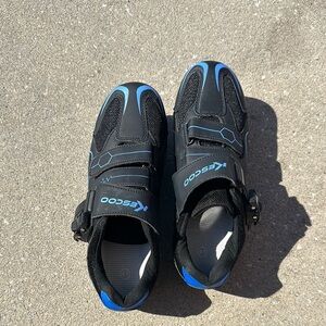 Kescoo Black and Blue Cycling Shoes